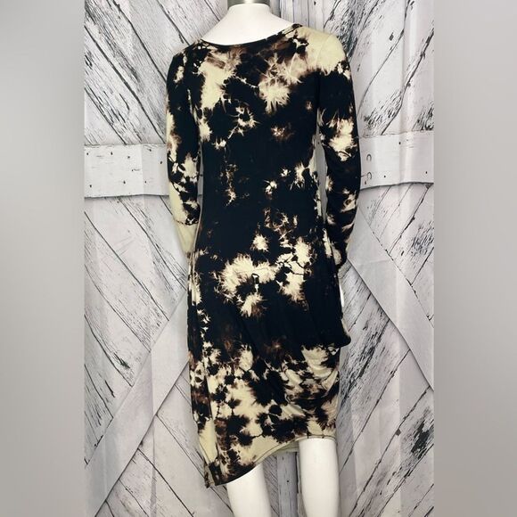 HEYNE BOGUT Tie Dye Asymmetrical Hem Dress Long Sleeves Sz 6-8 - Picture 5 of 8